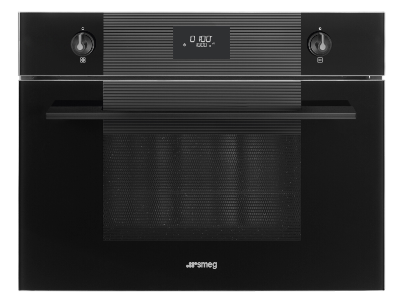 Smeg Black So4101m1b3 45Cm Linea Combi Microwave Midnight