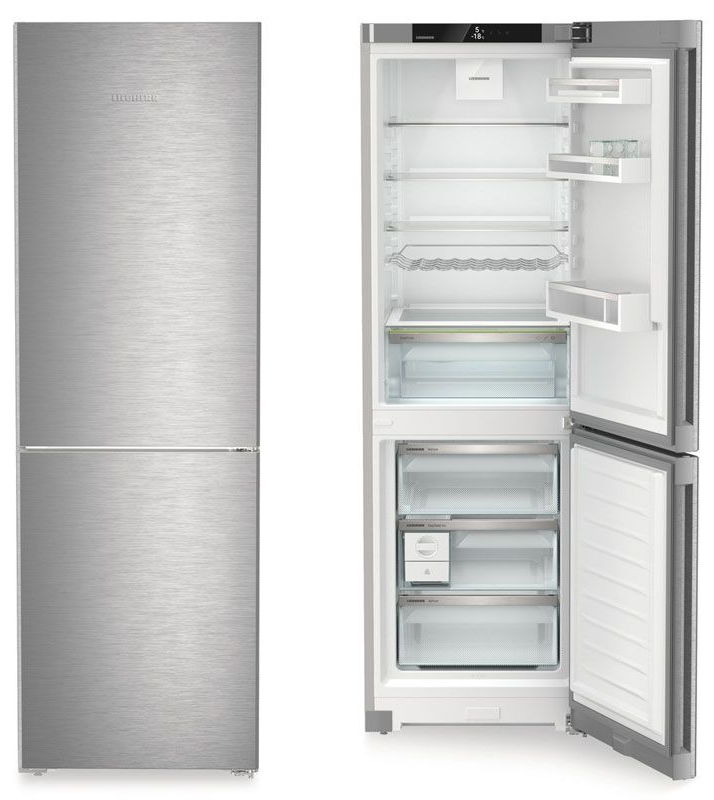 Liebherr Plus Cnsdb5223 185.5X60cm No Frost Stainless Steel Fridge Freezer