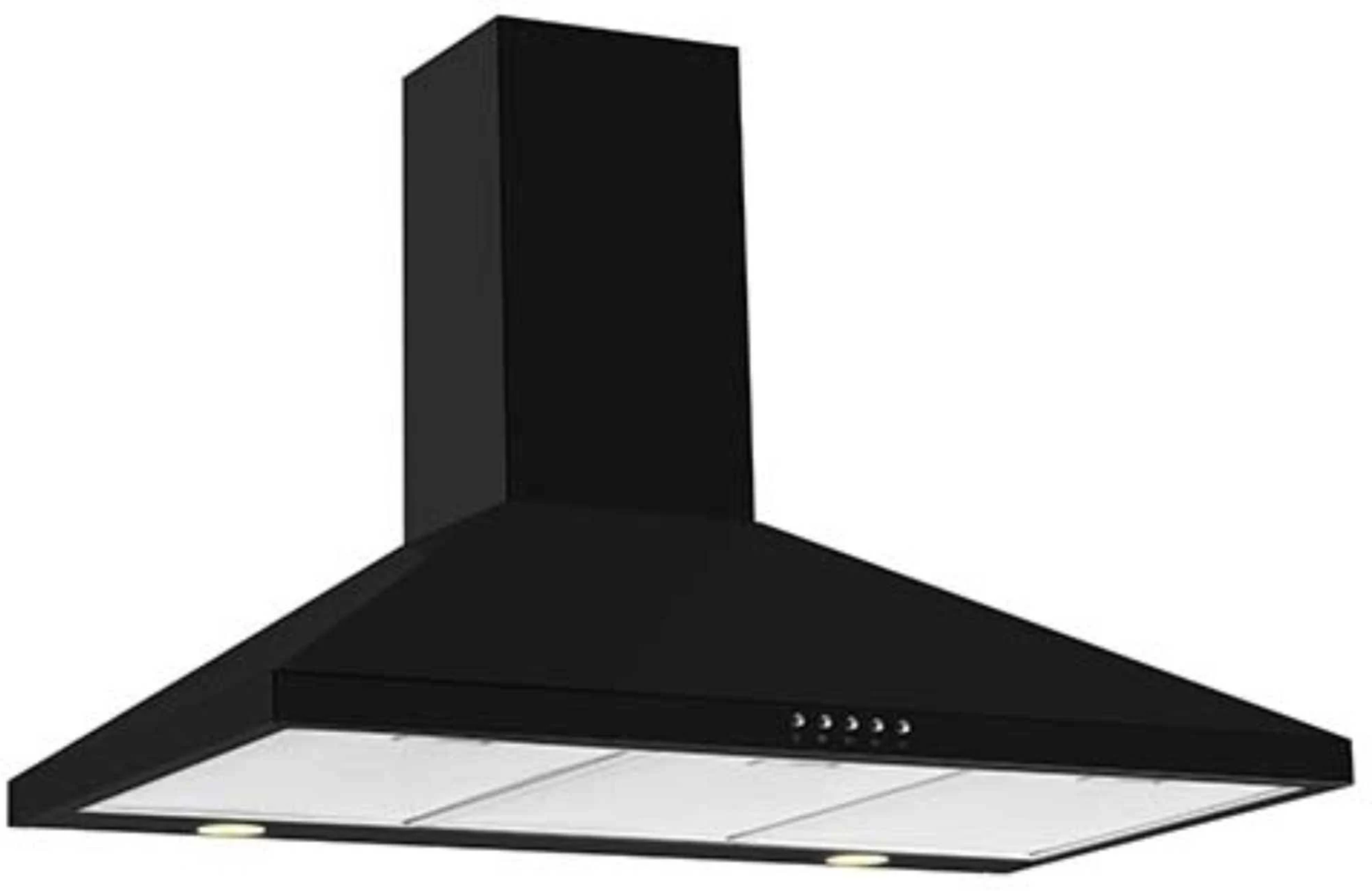 Cda Black/Light Ech93bl 90Cm Chimney Cooker Hood