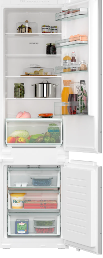Siemens Built-In Fridge-Freezer With Freezer At Bottom 193.5 X 54.1 Cm Sliding Hinge Ki96nnse0