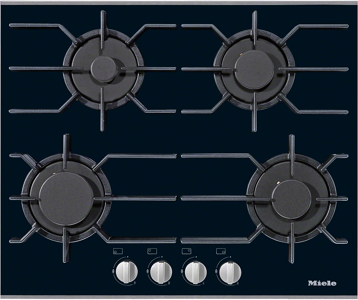 Miele KM3010 4 burners Glass based Gas Hob - Black - Image 5