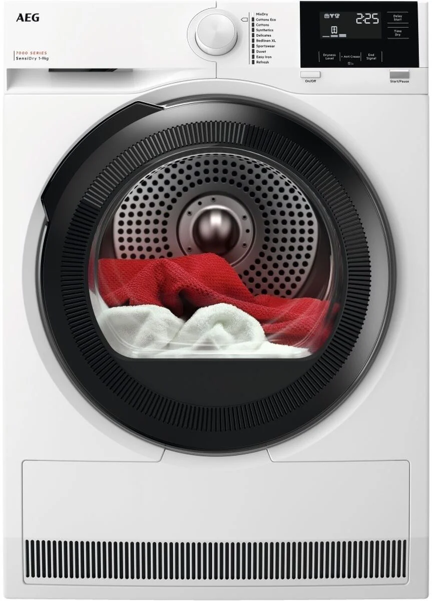 Aeg White 7000 Series Tr719a4b 9Kg Heat Pump Tumble Dryer