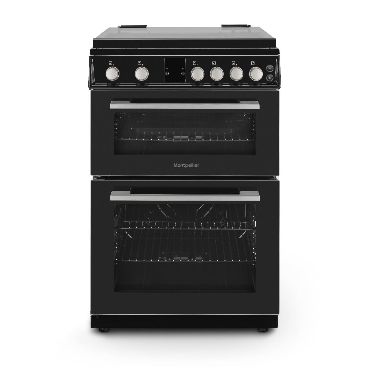 Montpellier Black Mdog60lk 60Cm Double Gas Cooker In