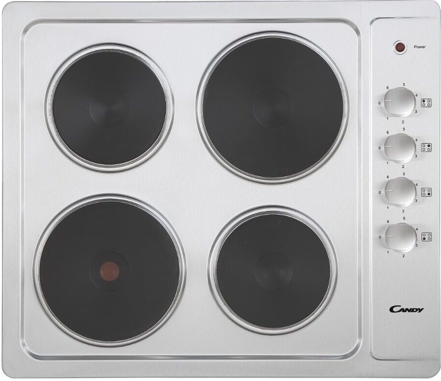 Candy Cle64kx 60Cm 4 Zone Solid Plate Hob