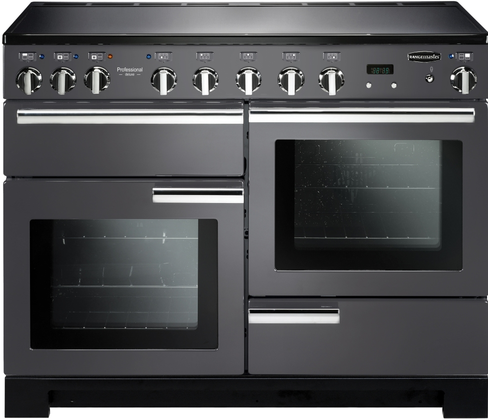 Rangemaster Professional Deluxe 110 Induction Slate And Chrome Pdl110eisl/C
