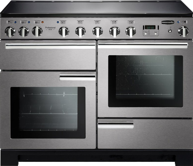 Rangemaster Professional Deluxe 110 Induction Stainless Steel And Chrome Pdl110eiss/C