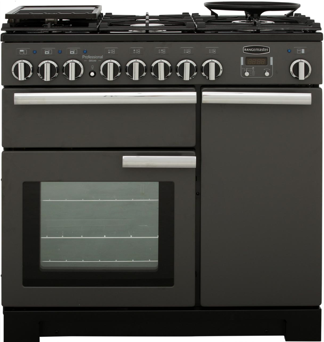 Rangemaster Professional Deluxe 90 Slate And Chrome Pdl90dffsl/C