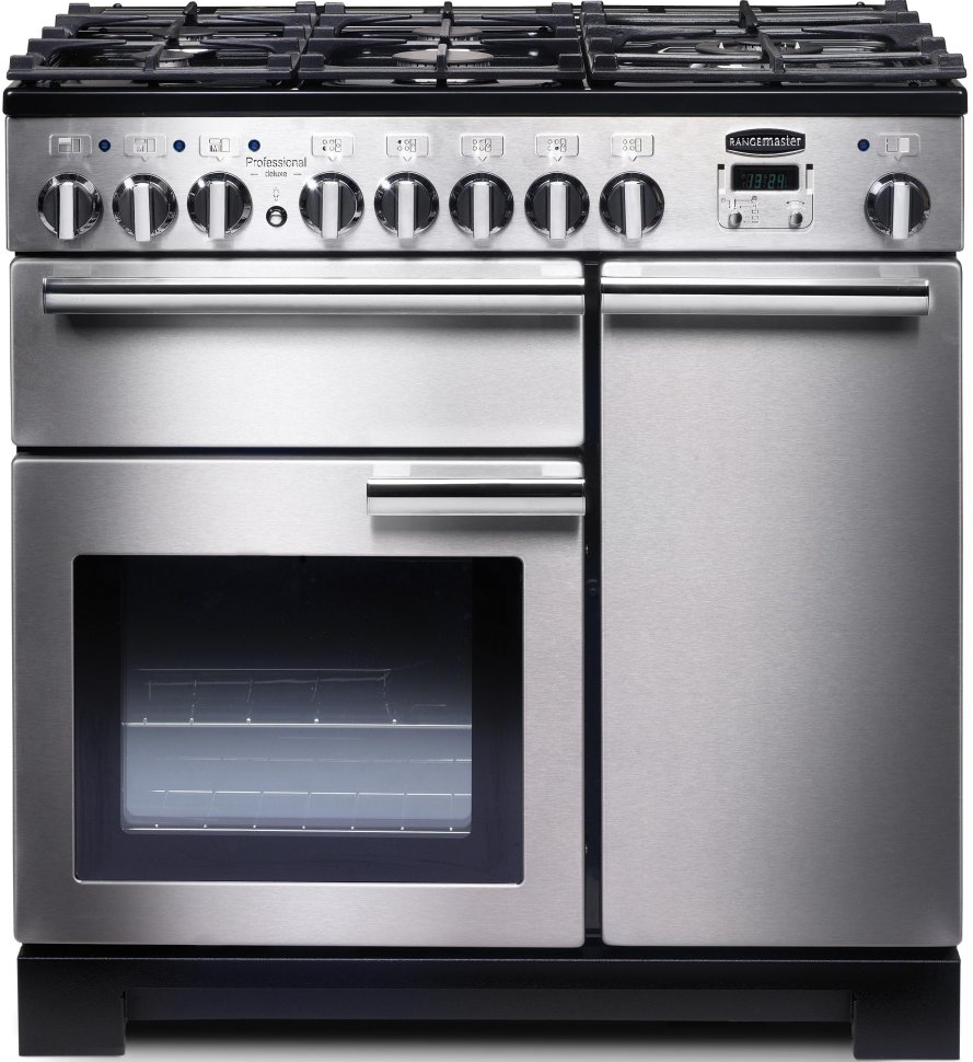 Rangemaster Professional Deluxe 90 Stainless Steel And Chrome Pdl90dffss/C