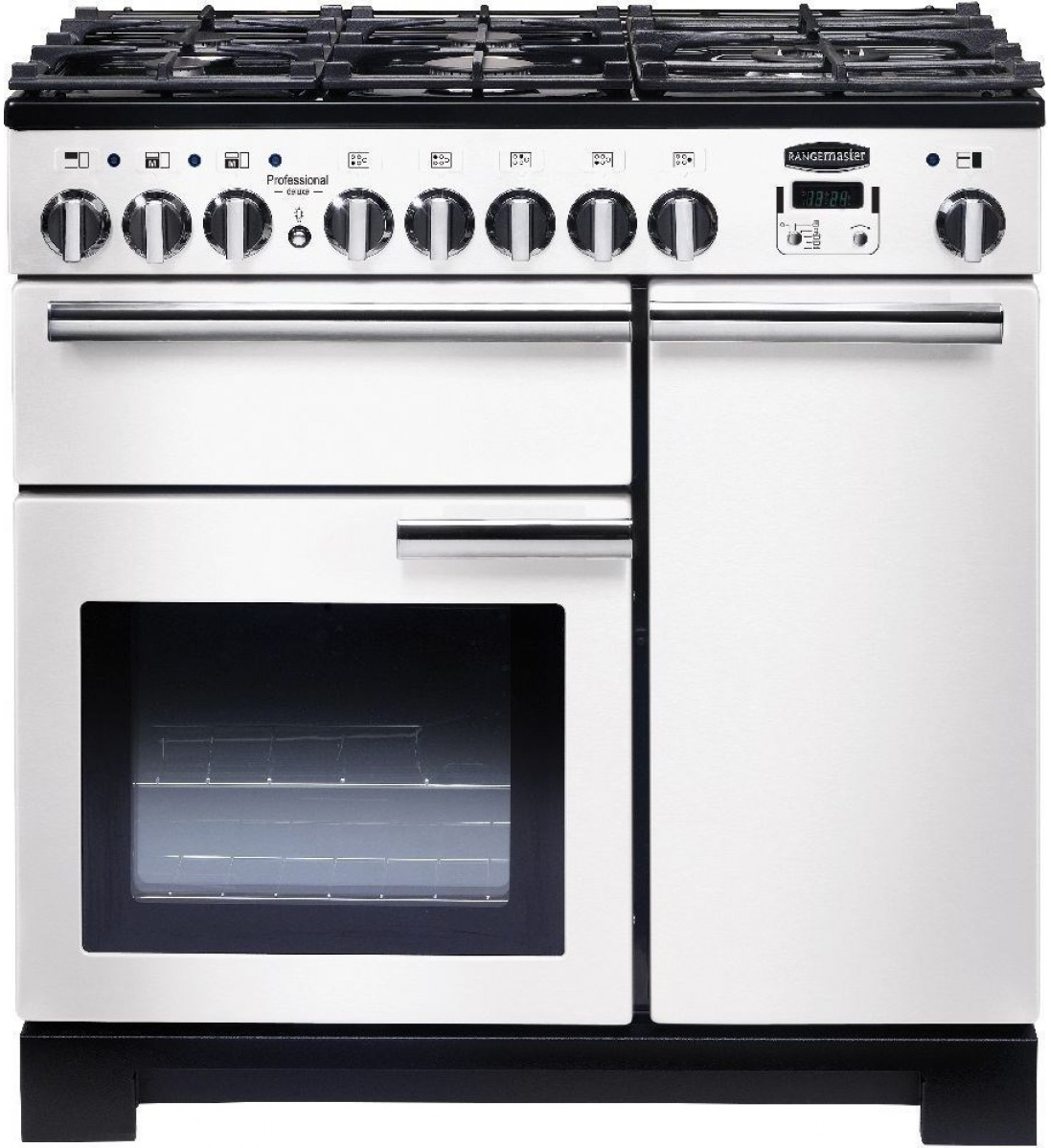 Rangemaster White Professional Deluxe 90 And Chrome Pdl90dffwh/C