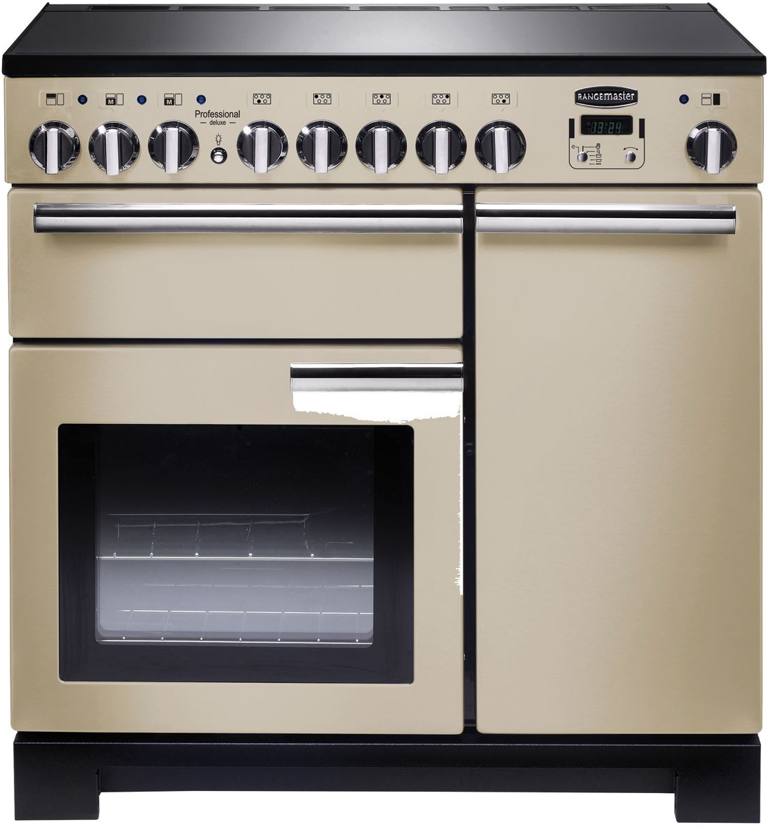 Rangemaster Cream Professional Deluxe 90 Induction And Chrome Pdl90eicr/C