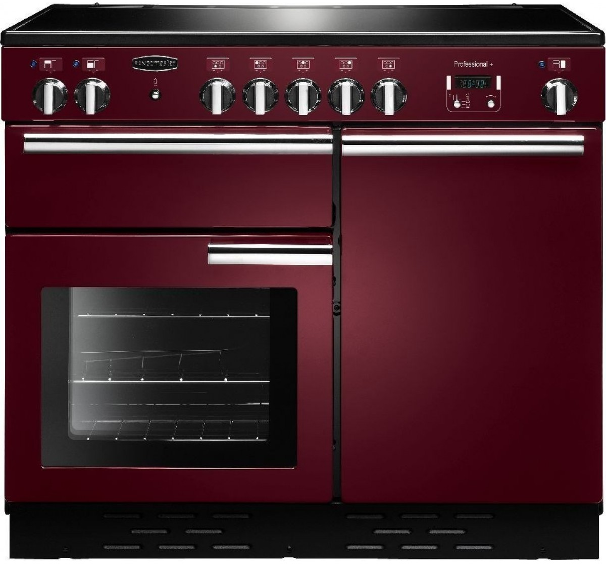 Rangemaster Professional Plus 100 Induction Cranberry And Chrome Prop100eicy/C