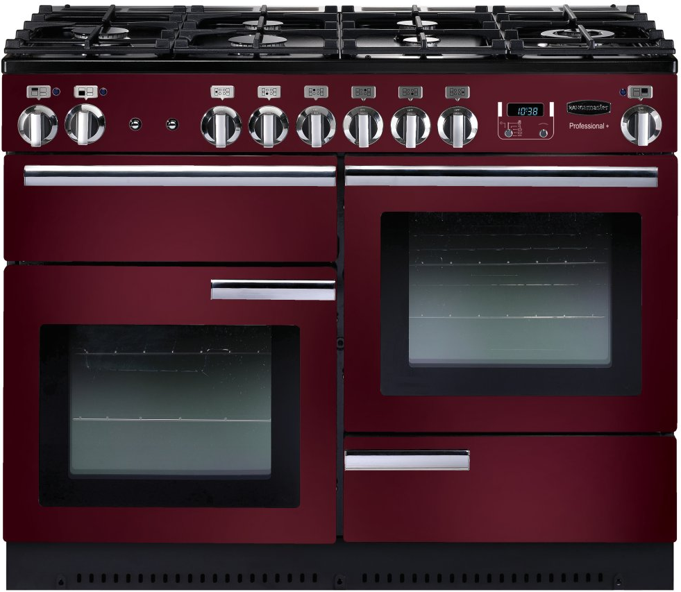 Rangemaster Professional Plus 110 Dual Fuel Cranberry And Chrome Prop110dffcy/C