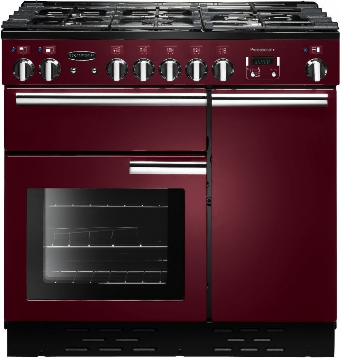 Rangemaster Professional Plus 90 Dual Fuel Cranberry And Chrome Prop90dffcy/C