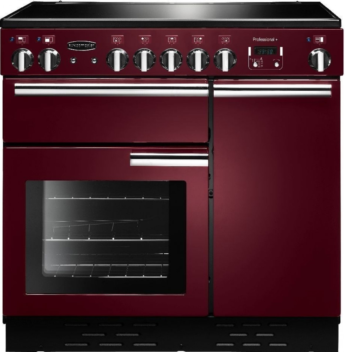 Rangemaster Professional Plus 90 Induction Cranberry And Chrome Prop90eicy/C