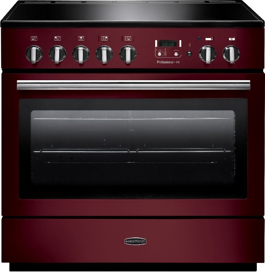 Rangemaster Professional Plus Fx 90 Induction Cranberry And Chrome Prop90fxeicy/C