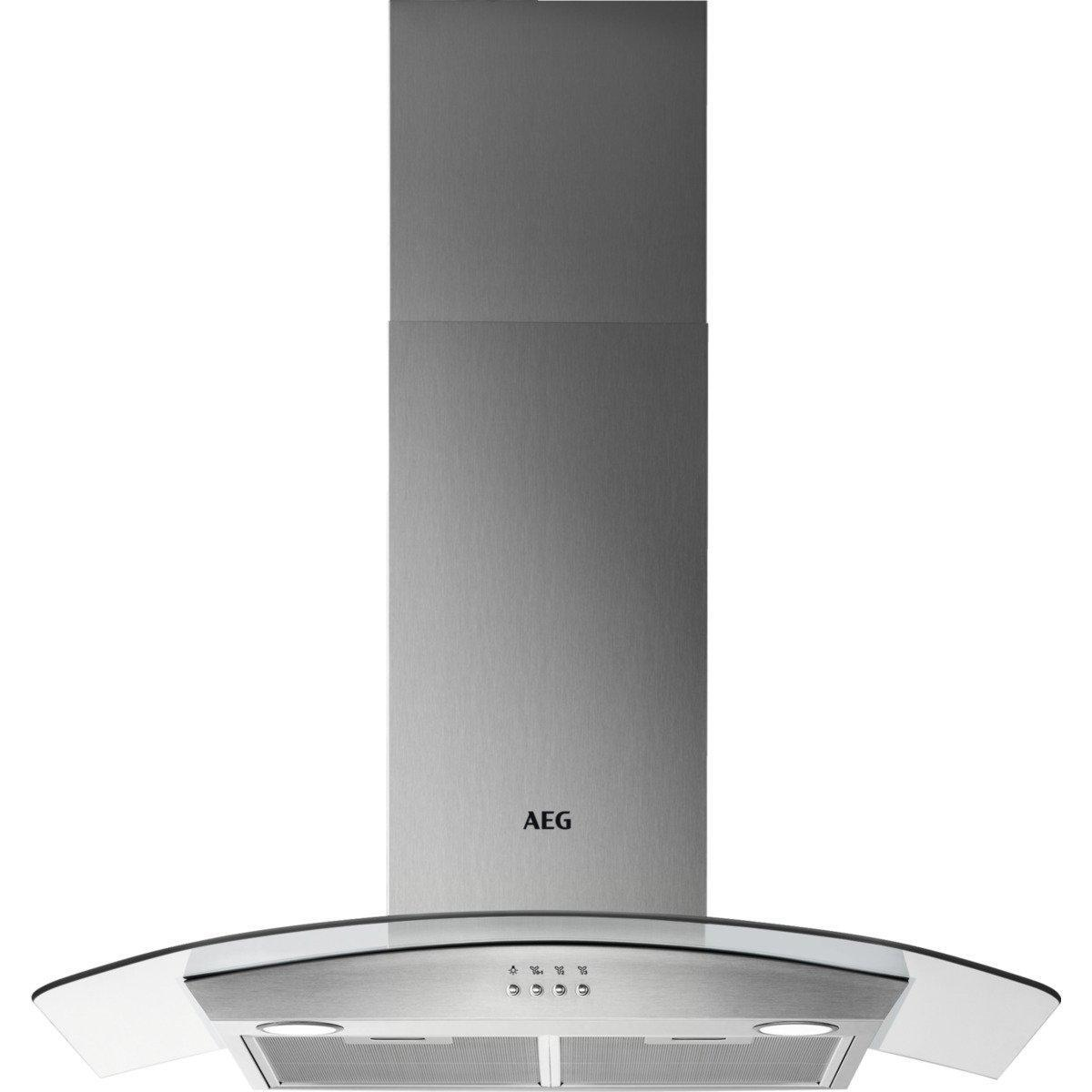 Aeg 90Cm Curved Glass Chimney Cooker Hood - Stainless Steel - Image 6