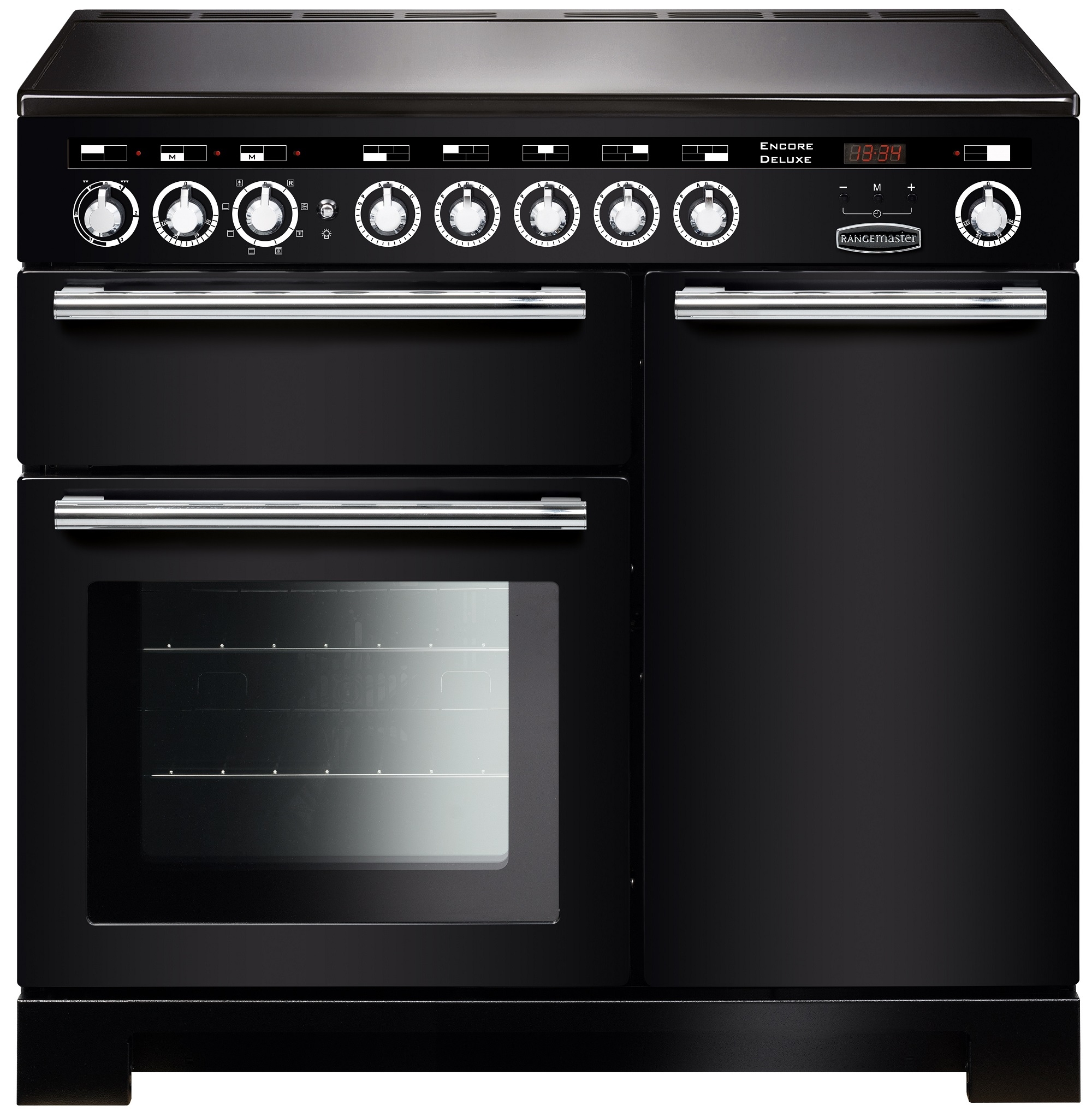 Rangemaster Black Encore Deluxe 100Cm Range Cooker Edl100eibl/C
