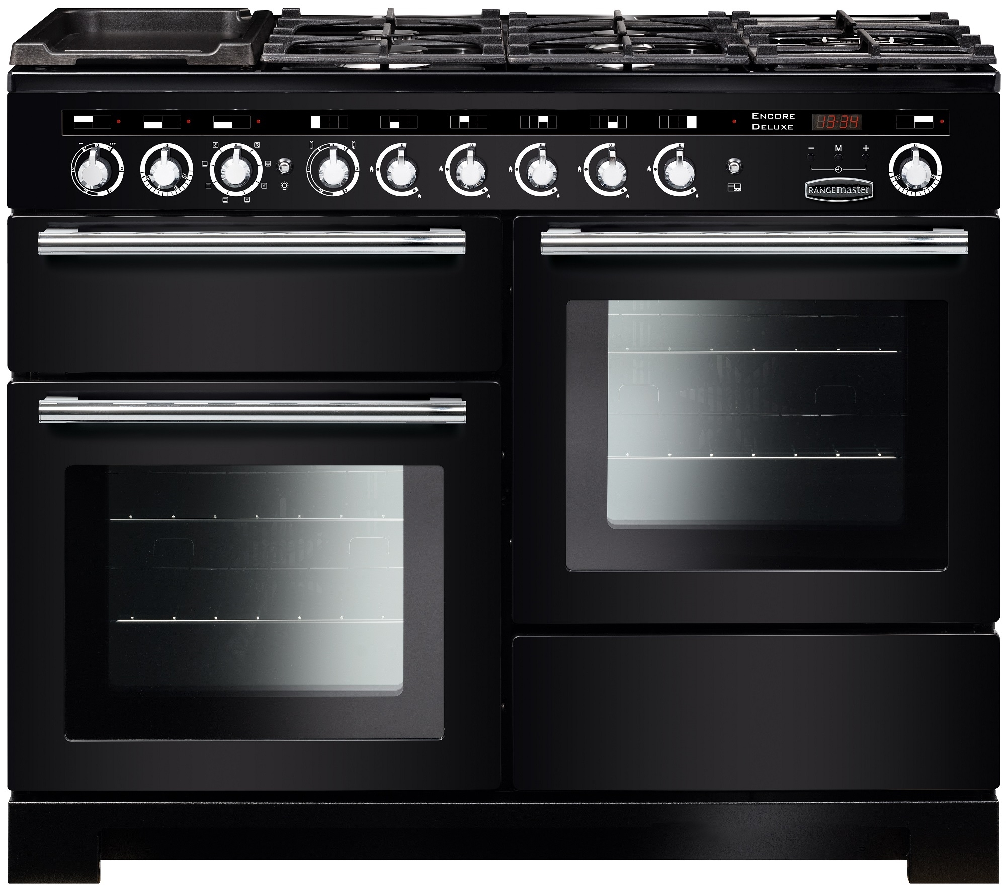 Rangemaster Black Encore Deluxe 110Cm Range Cooker Edl110dffbl/C