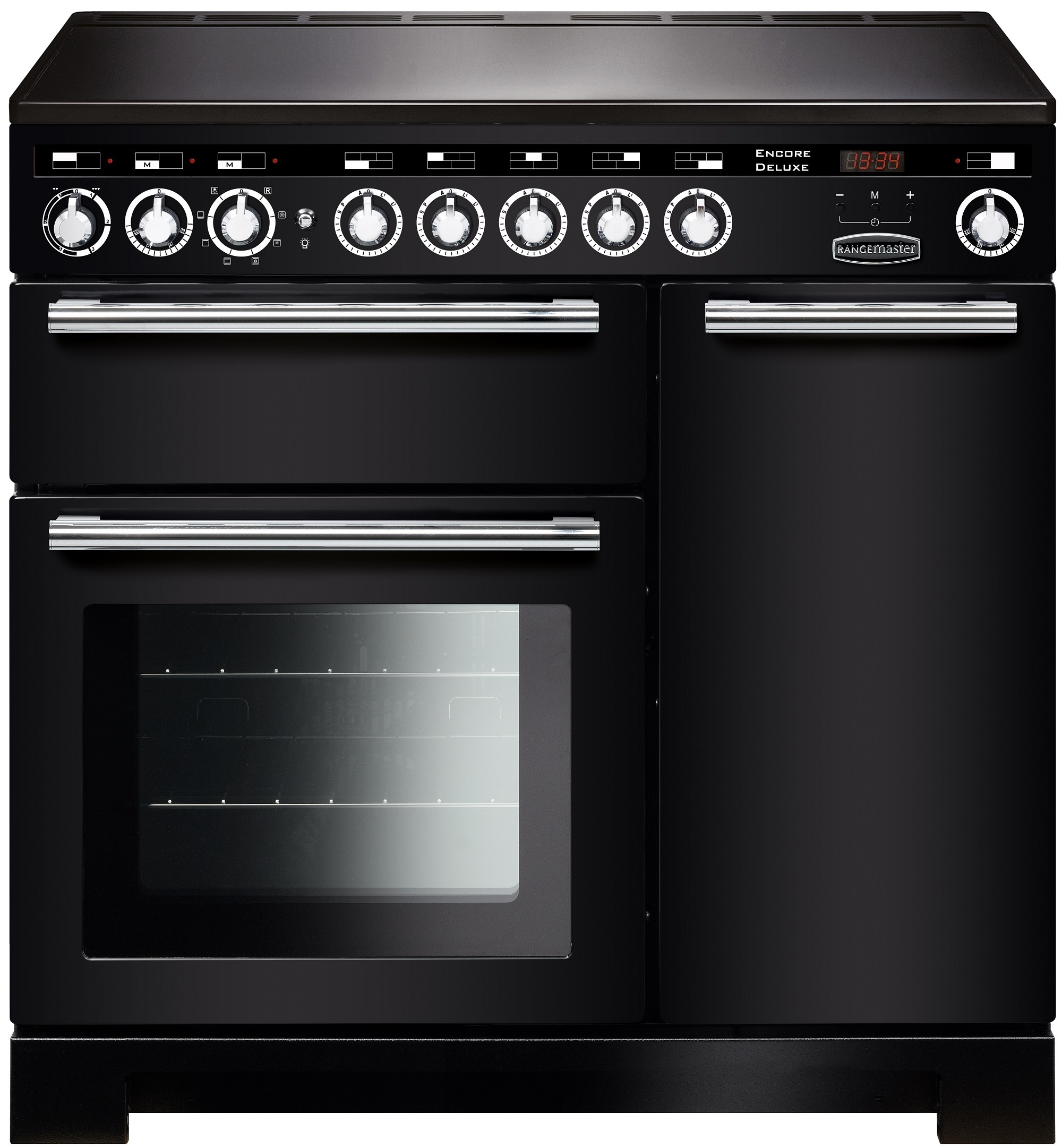 Rangemaster Black Encore Deluxe 90Cm Range Cooker Edl90eibl/C