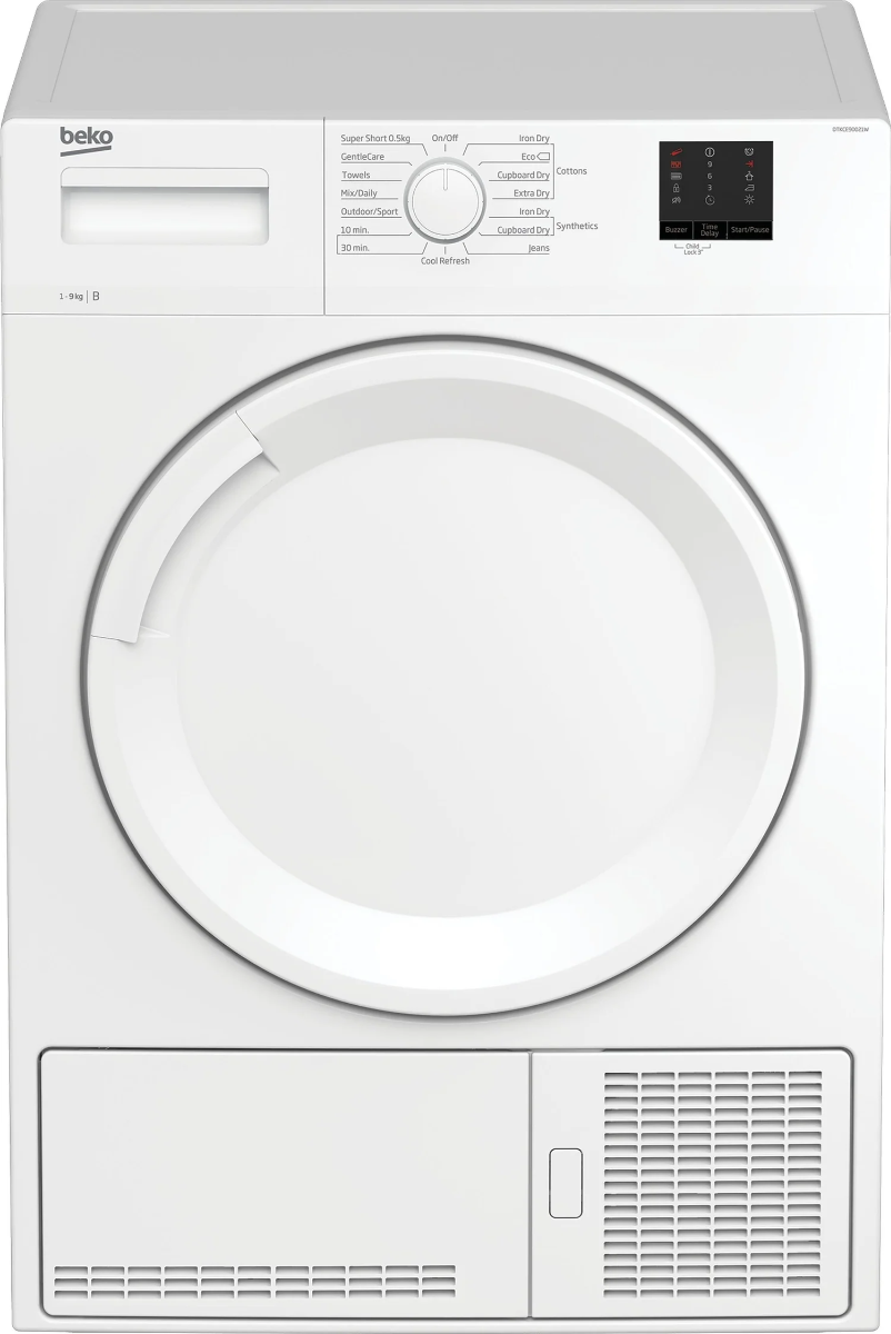 BEKO Condenser Tumble dryer 9kg DTKCE90021W Freestanding White - Image 3
