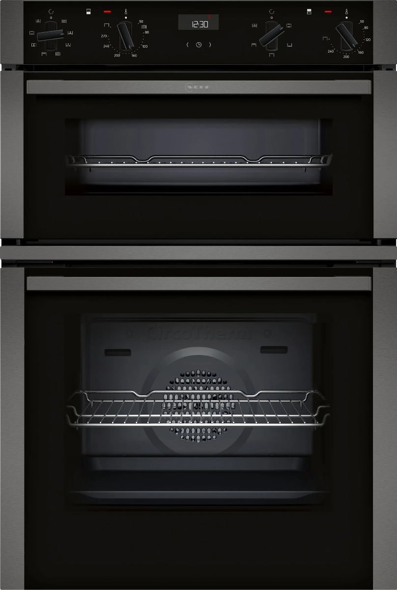 Neff Grey U1ace2ag3b 59.4Cm Built In Electric Double Oven - Graphite