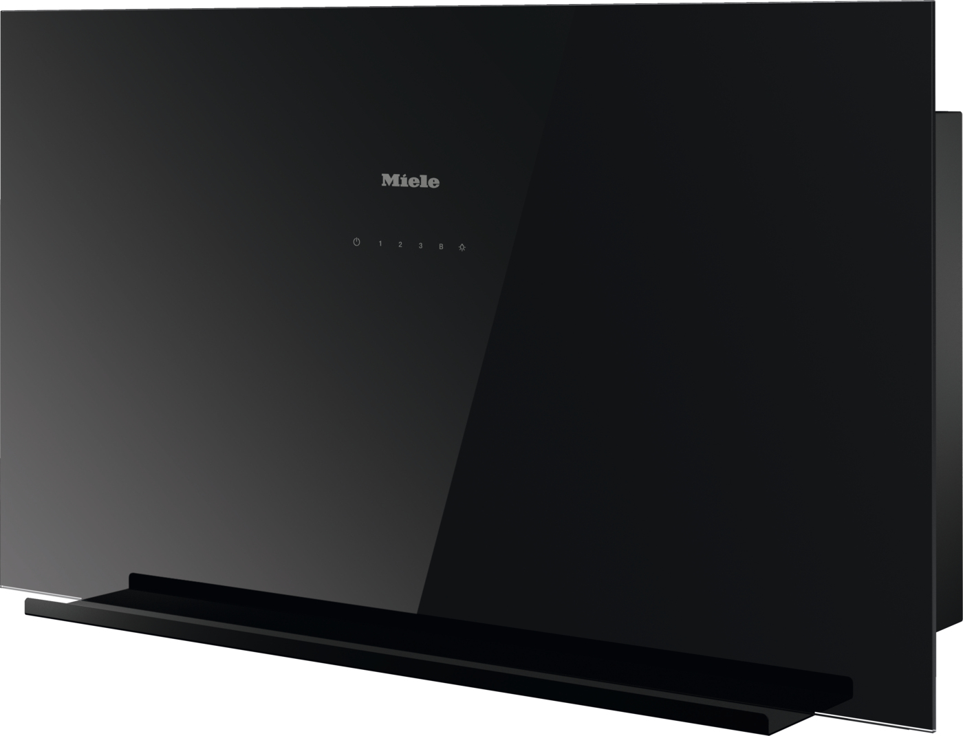 Miele Black Da 9092 W Screen Wall Mounted Cooker Hood - Obsidian