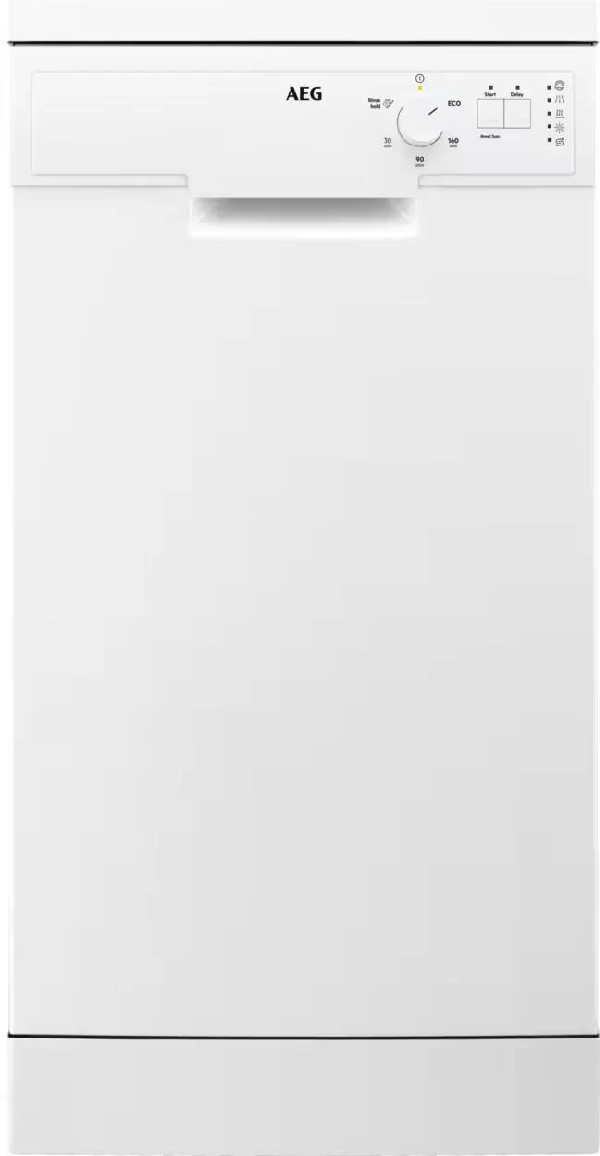 Aeg White Ffx52507zw 5000 Airdry Slimline Dishwasher, 10 Place Settings,