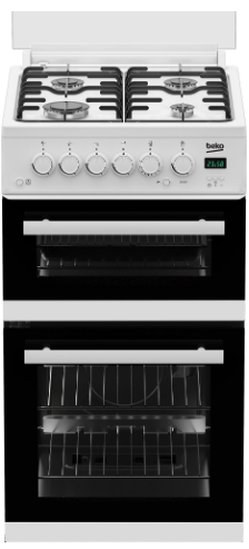 Beko White Edg507w Gas 50Cm Double Oven