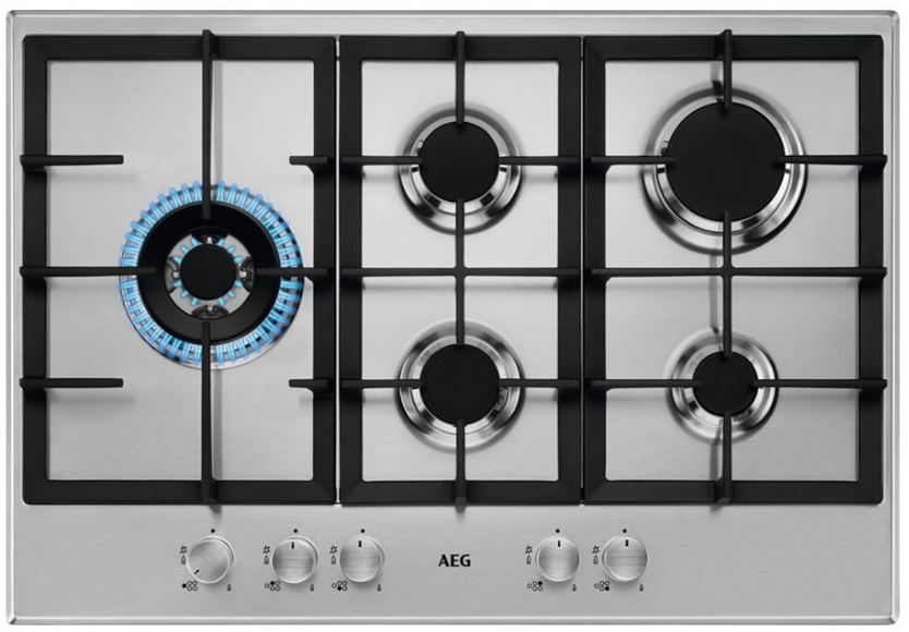 Aeg Hgb75500sm 75 Cm Gas Hob - Silver, Silver/Grey - Image 6
