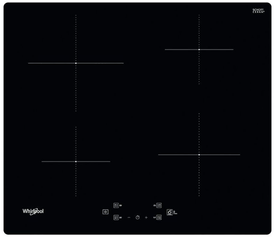 Whirlpool Black Wsq2160ne 60Cm 4 Zone Induction Hob In