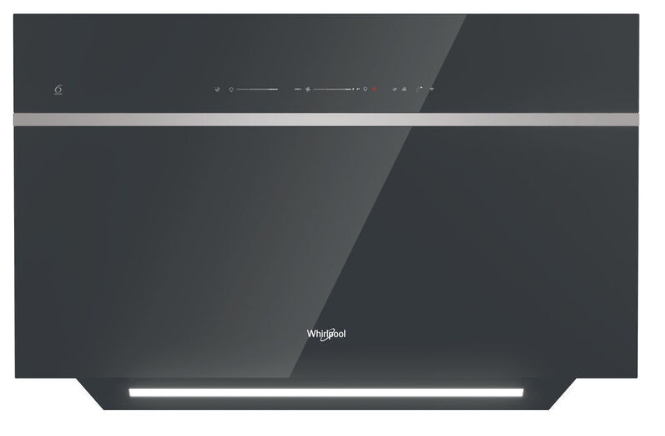 Whirlpool Black Whvs90fltck 90Cm Chimney Cooker Hood