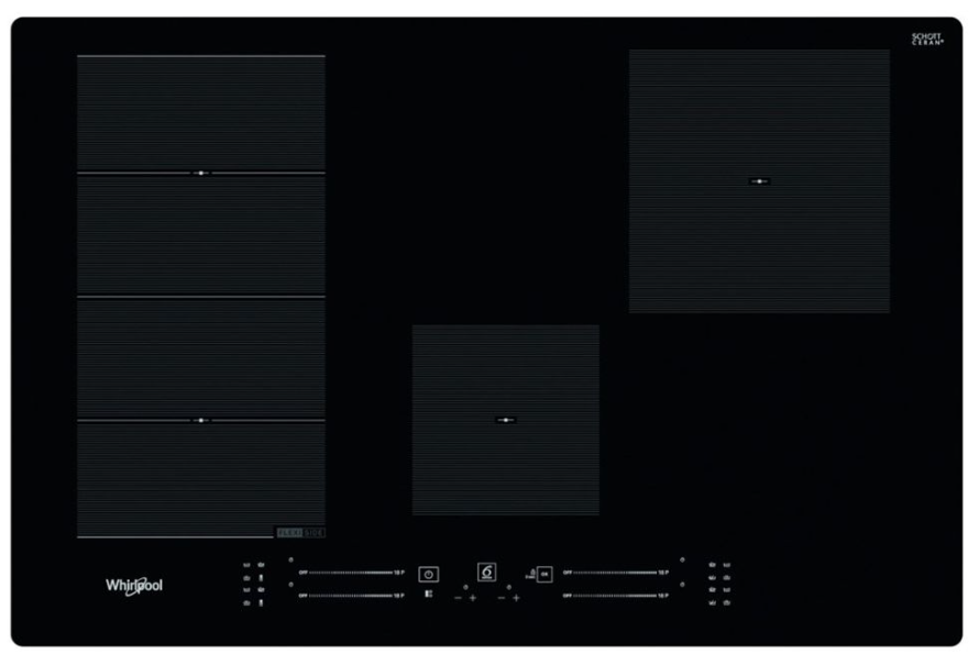 Whirlpool Black Wfs3977ne 75Cm 4 Zone Flex Induction Hob In