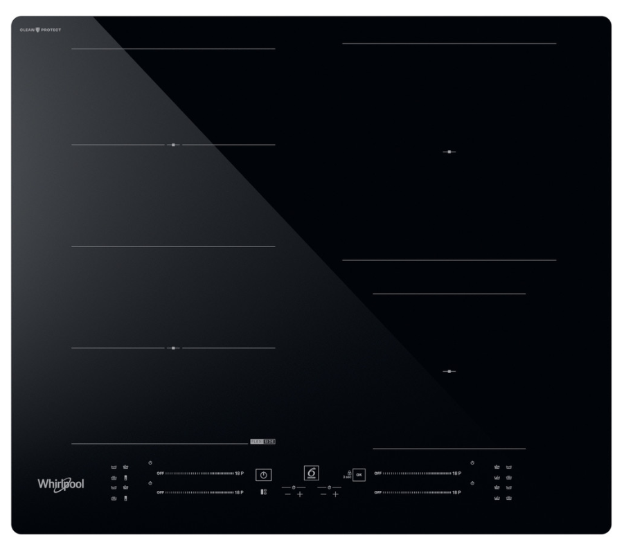 Whirlpool Black Wfs3660cpne 60Cm Induction Hob With Flex Zone