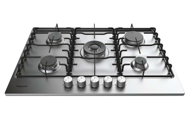 Hotpoint Pph75gdfixuk 75Cm 5 Burner Gas Hob In Stainless Steel