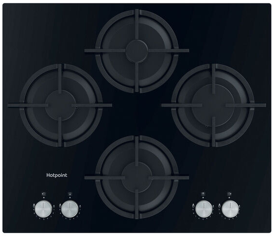 Hotpoint Hgs61sbk 60Cm Gas Hob - Black - Image 6