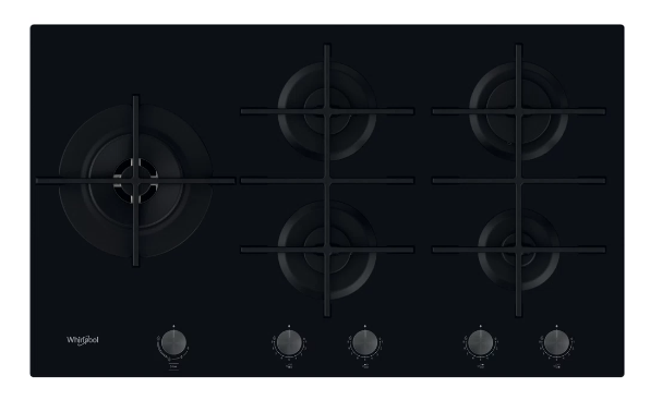 Whirlpool Black W Collection Gowl958/Nb Gas Hob 5 Burners 90Cm