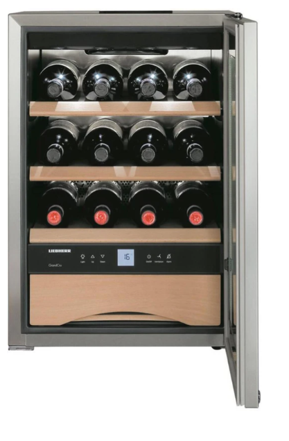 Liebherr Bordeaux Grandcru Wkes653 Freestanding Wine Cooler - Steel / Glass Door - E Rated