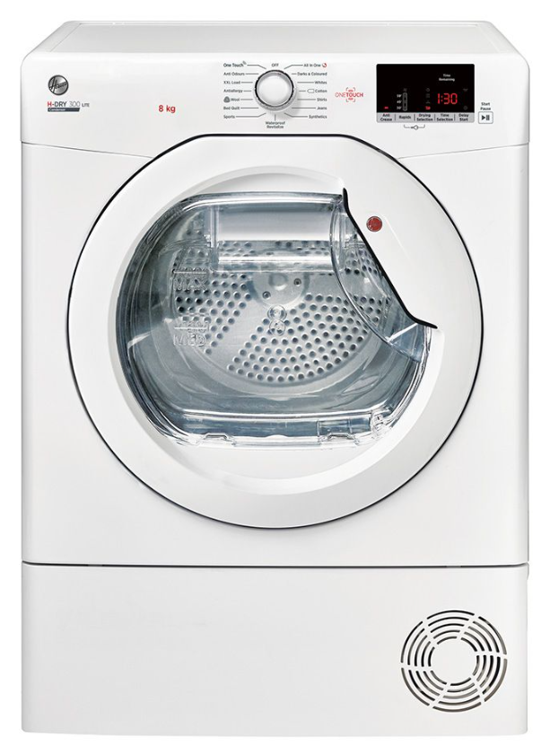 Hoover White Hle C8de Freestanding 8Kg Condenser Tumble Dryer In