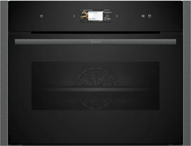 Neff Black C24fs31g0b Built In Steam Combi Oven - / Graphite