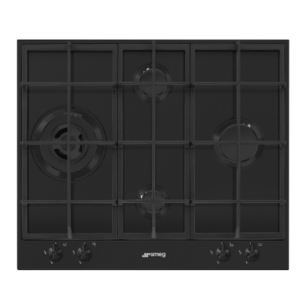 Smeg Black Classic Px364lmb 4 Burner Gas Hob