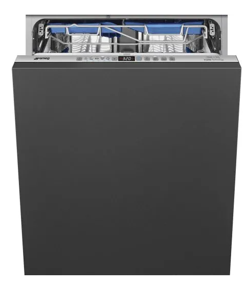 Smeg Silver/Red/White Di322bqlh Built-In Fully Integrated Dishwasher
