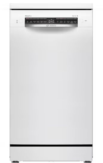Bosch White Series 4 Sps4hmw49g Slimline Wifi-Enabled Dishwasher