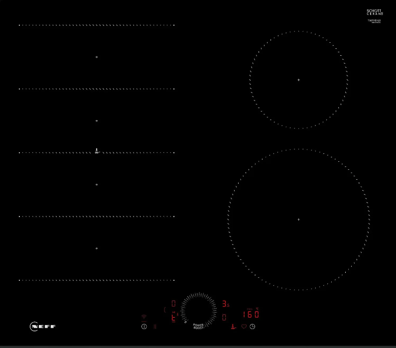 Neff Black N70 T66fhe4l0 60Cm 4 Zone Induction Hob