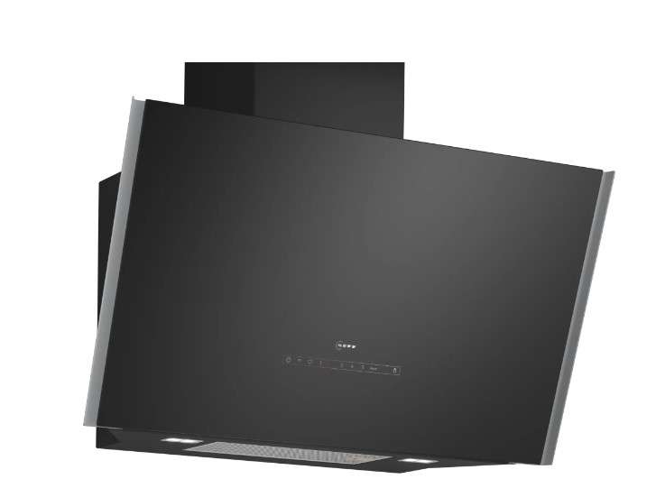 Neff Black N 90 Wall-Mounted Cooker Hood 90 Cm Clear Glass Printed