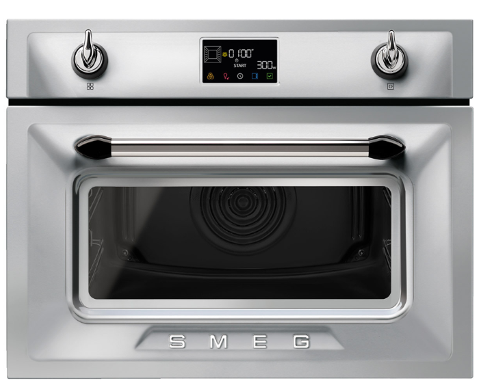 Smeg So4902m1x Victoria Compact Combi Microwave - Stainless Steel