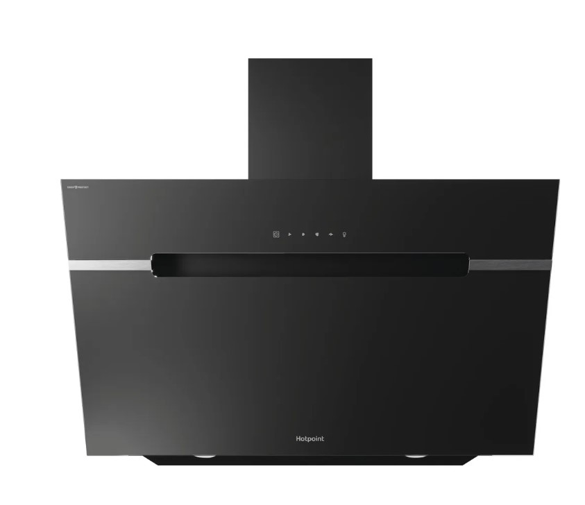 Hotpoint Black Phvs91fltdpk 90Cm Chimney Cooker Hood, A+ Rated