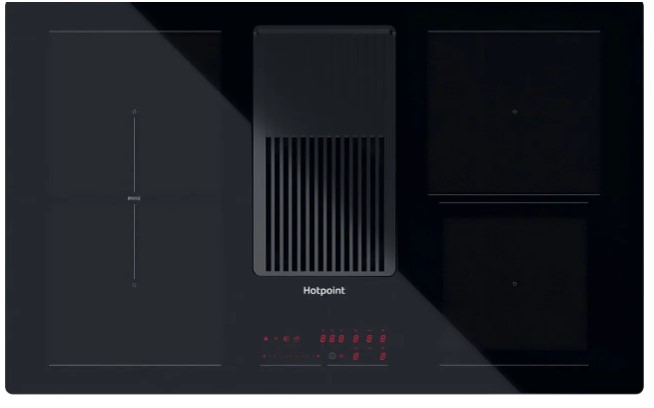 Hotpoint Black Pvh92bk/Fkit 83Cm Venting Induction Hob - For Ducted/Recirculating Ventilation