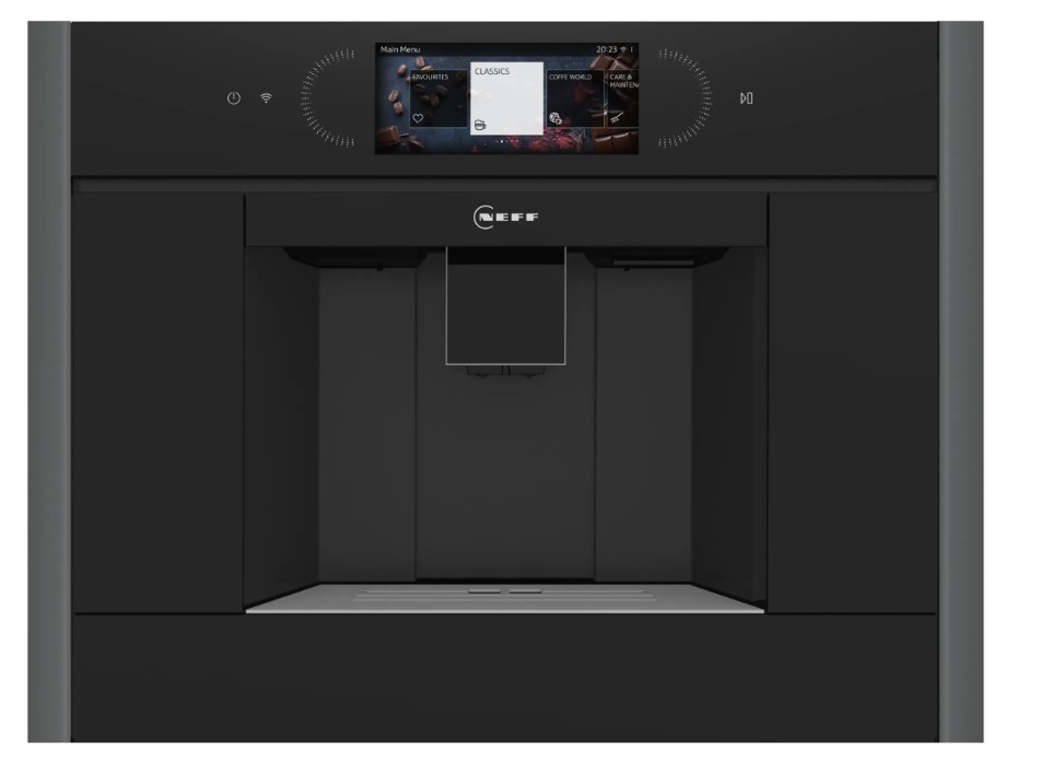 Neff Grey Cl4tt11g0 N90 Built In Fully Automatic Coffee Machine In Graphite