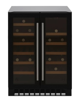 Cda Black/Red Fwc624bl Freestanding/Under Counter Double Door Wine Cooler