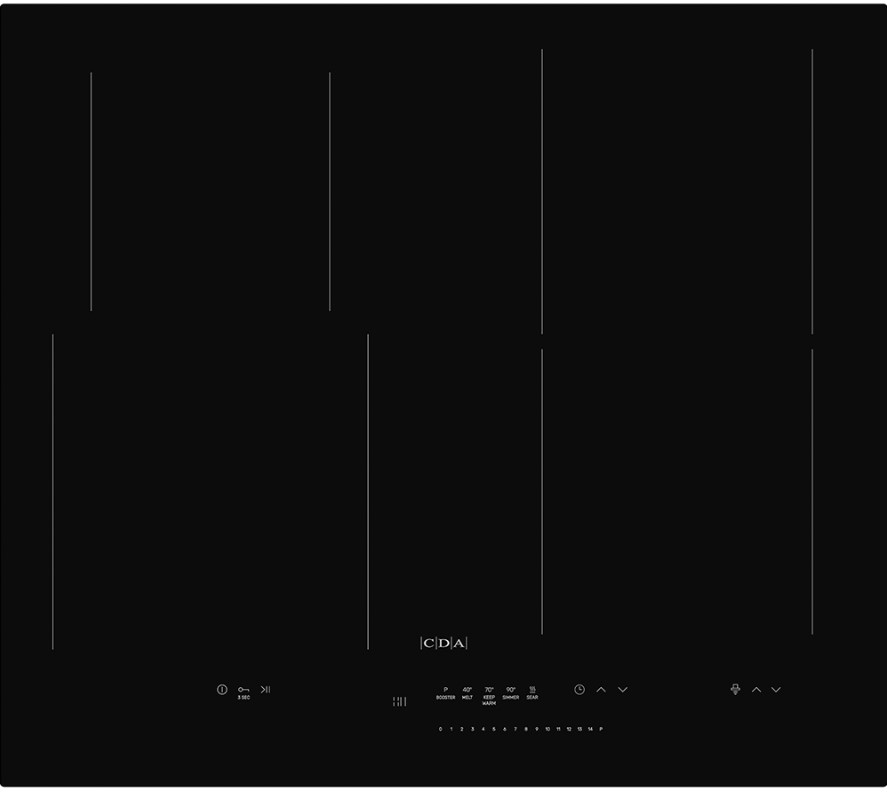 Cda Black Hn6860fr 60Cm Hoodconnect Induction Hob